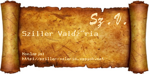 Sziller Valéria névjegykártya