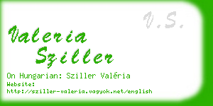 valeria sziller business card